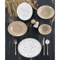 Flora 23 Piece Porcelain Dinnerware Set for 6 Persons